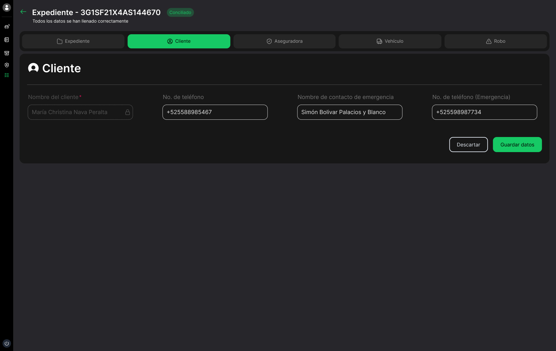 Edit mode, with locked fields still visible for context.
